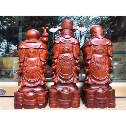 Bộ tam đa gỗ hương cao 30cm